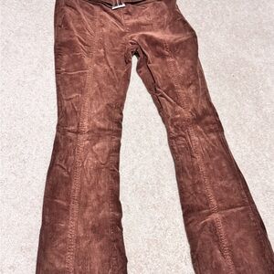 Forever 21 Rust Corduroy Flare Pants